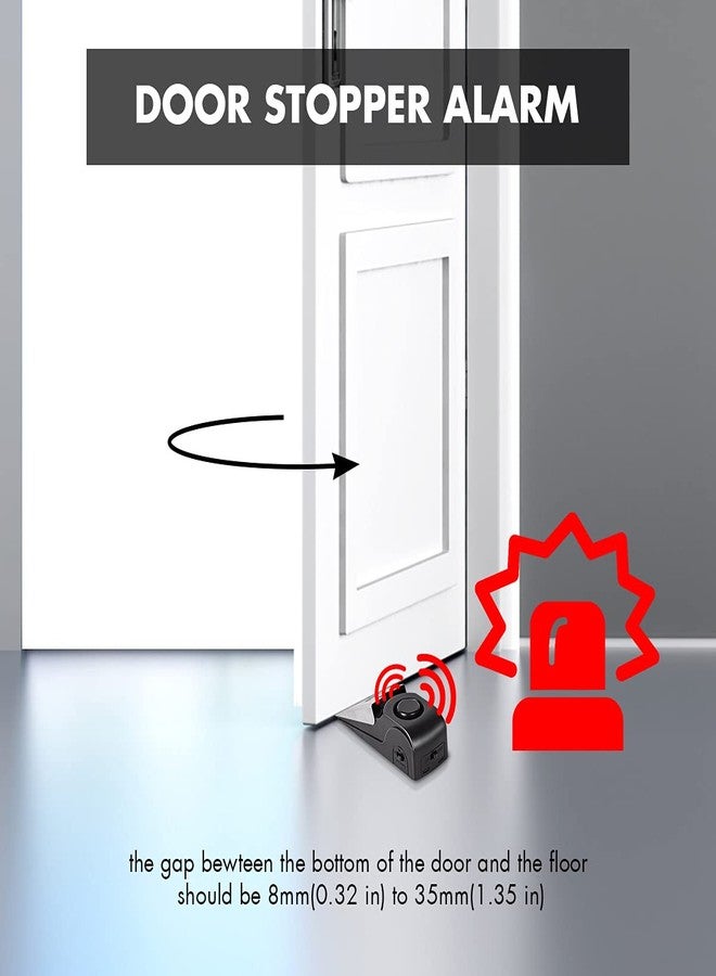 COTOUXKER Door Stop Alarm, Door Stopper Security for Home Travel Apartment with 120DB Siren Portable Safety Tool 2 Pack - Image 5